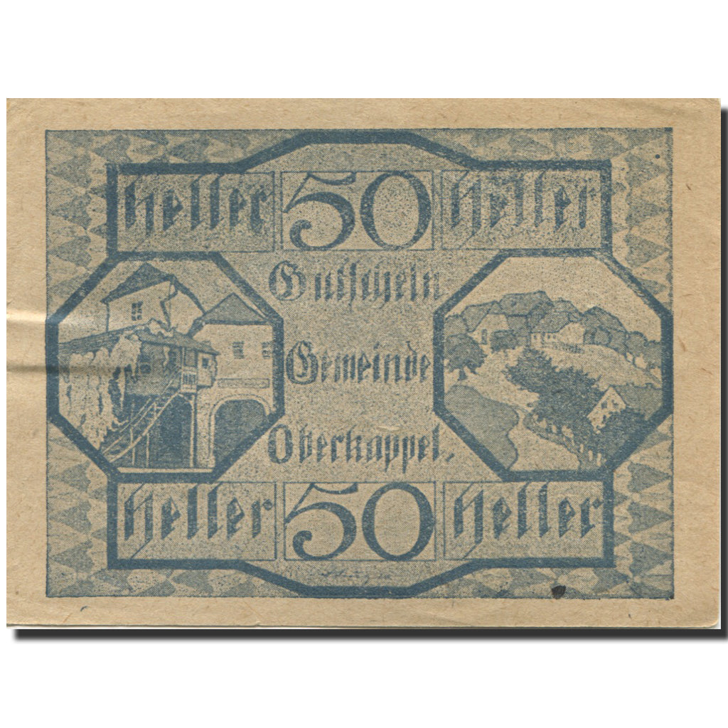 Banknote, Austria, Oberkappel, 50 Heller, paysage, 1920 UNC(63) Mehl:FS 684a