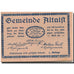 Banknote, Austria, Altaist, 50 Heller, Usine 1920-12-31, UNC(63), Mehl:FS 23b3