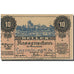 Banknote, Austria, Laxenburg, 10 Heller, château, 1920 UNC(63) Mehl:FS 507b