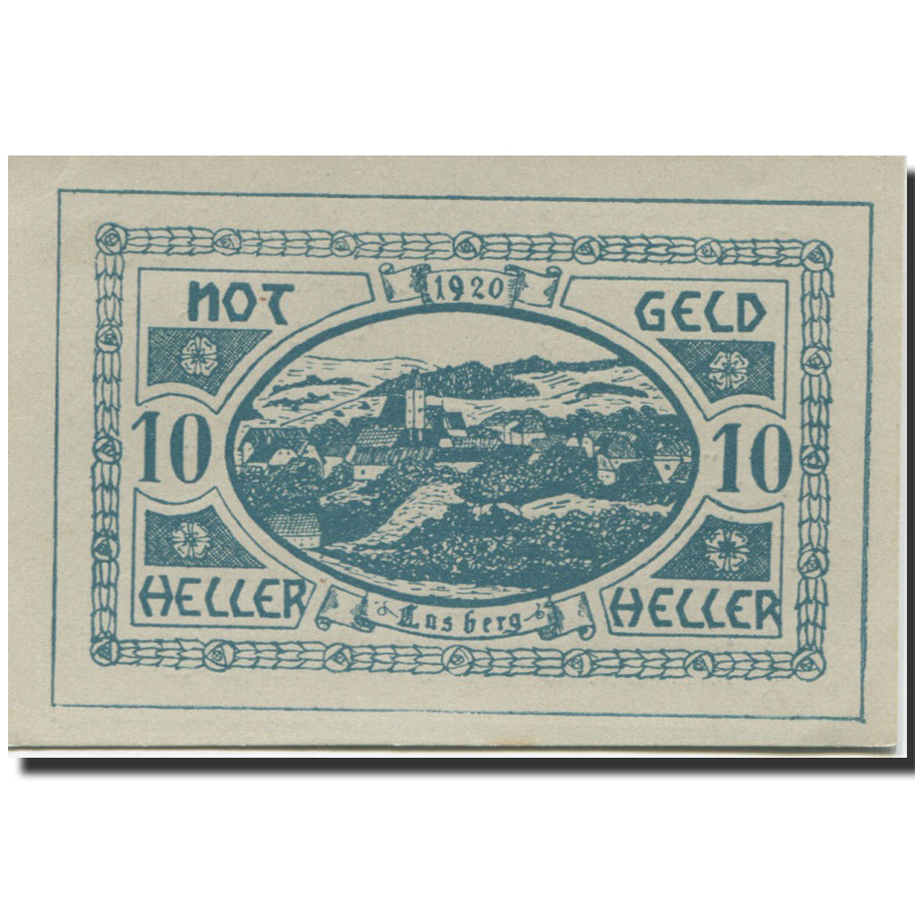 Banknote, Austria, Lasberg, 10 Heller, paysage 1920-05-12, UNC(63) Mehl:FS 505a