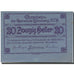 Banknote, Austria, Kürnberg, 20 Heller, champs, 1920 UNC(63) Mehl:FS 490a