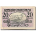 Banconote, Austria, Eggenberg, 20 Heller, champs, SPL, Mehl:FS 161