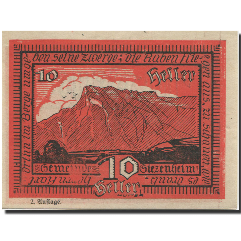 Banknote, Austria, Siezenheim, 10 Heller, montagne, UNC(63), Mehl:FS 996b