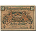 Banknote, Austria, Rabensburg, 10 Heller, Blason 1, 1920, UNC(63) Mehl:FS 807a