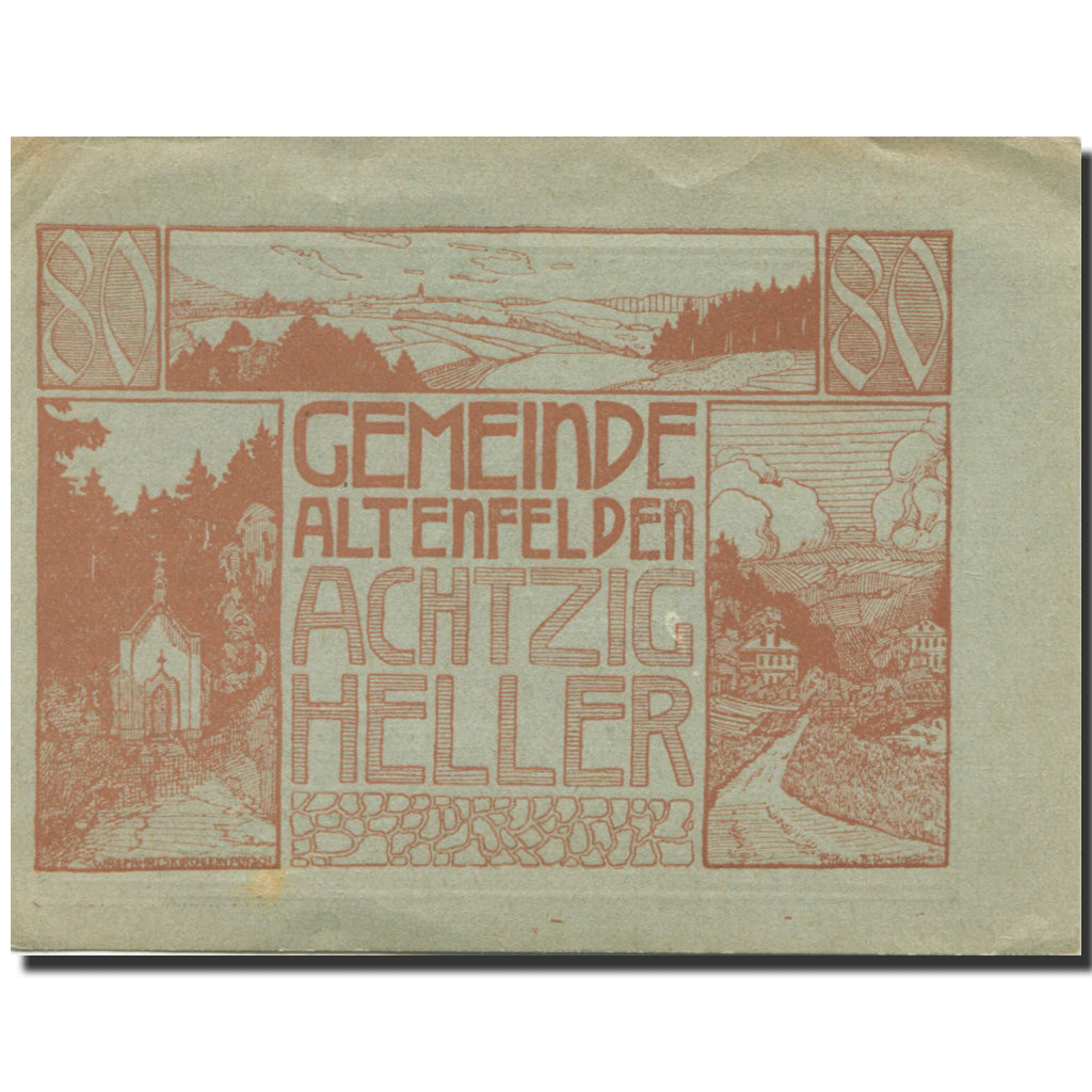 Banknote, Austria, Altenfelden, 80 Heller, village, 1920 AU(55-58) Mehl:FS 27Ic