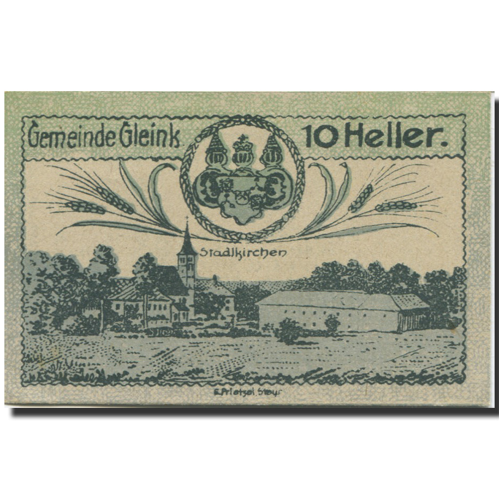 Banknote, Austria, Gleink, 10 Heller, Eglise 1920-12-31, UNC(63), Mehl:FS 237a