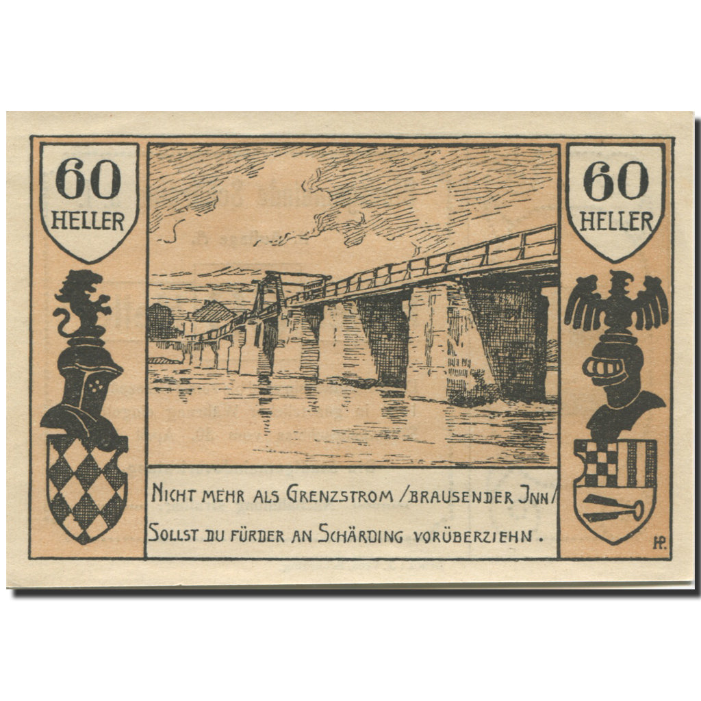 Banknote, Austria, Schärding, 60 Heller, pont 1920-12-31, UNC(63) Mehl:FS 951IIb