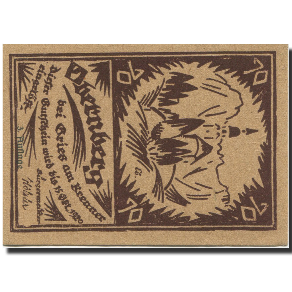 Banknote, Austria, Obernberg, 70 Heller, Eglise, 1920 UNC(63) Mehl:FS 685Ic