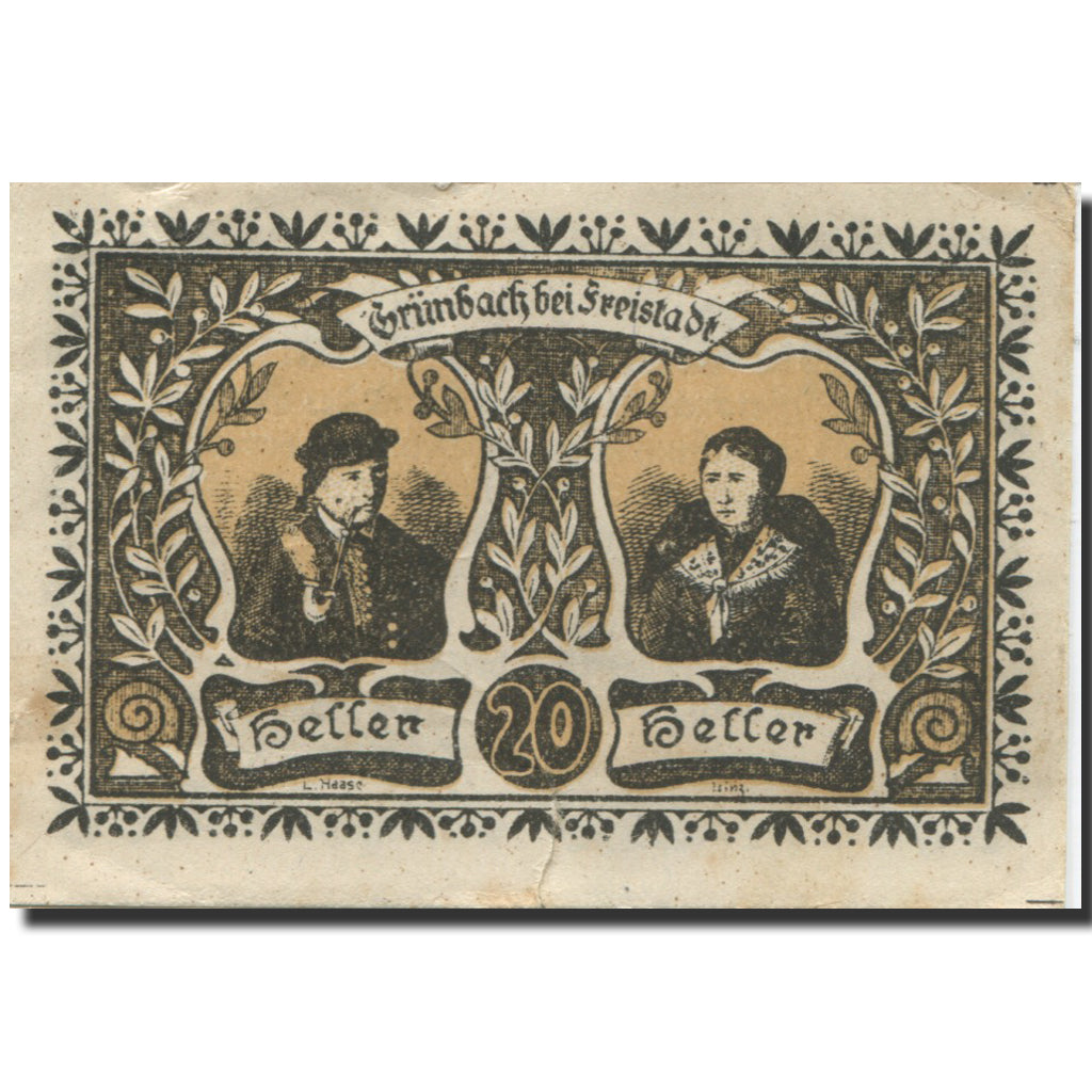 Banknote, Austria, Freistadt, 20 Heller  1921, 1921-01-31 AU(55-58) Mehl:FS 302