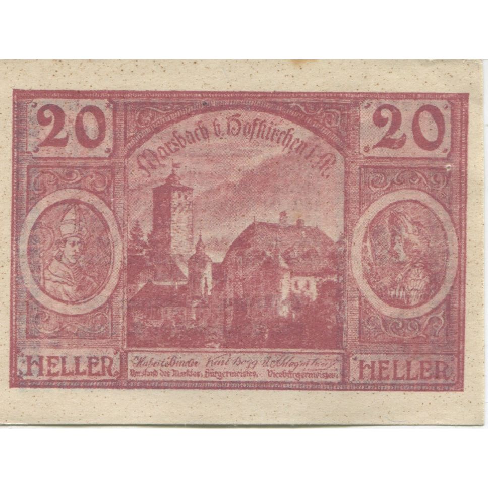 Banknote, Austria, Hofkirchen, 20 Heller, village, UNC(63), Mehl:FS 386Ib