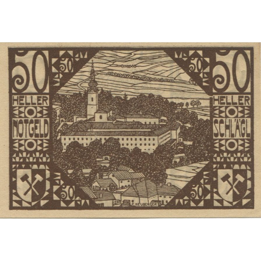 Banknote, Austria, Schlägl, 50 Heller, Eglise, UNC(63), Mehl:FS 960a