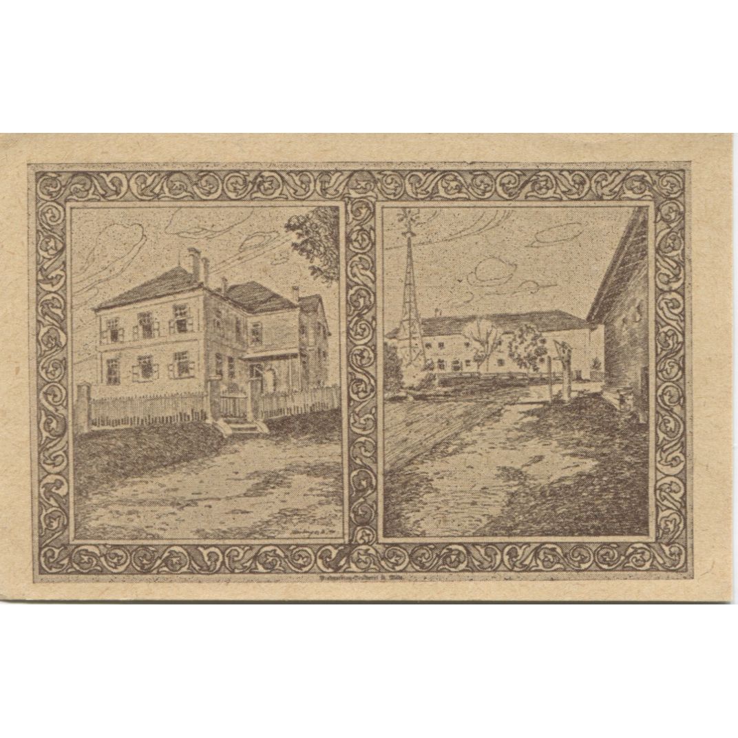 Billet, Autriche, Holzhausen, 50 Heller, Eglise 1920-09-30, SPL Mehl:FS 396a