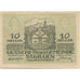 Nota, Áustria, St Gilgen, 10 Heller, Eglise 1920-10-15, UNC(63), Mehl:FS 891a
