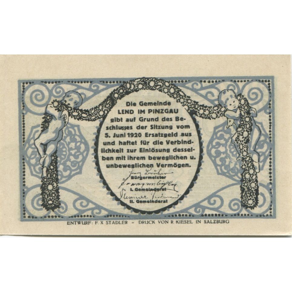 Biljet, Oostenrijk, Lend, 80 Heller, pont, SPL, Mehl:FS 511IIa