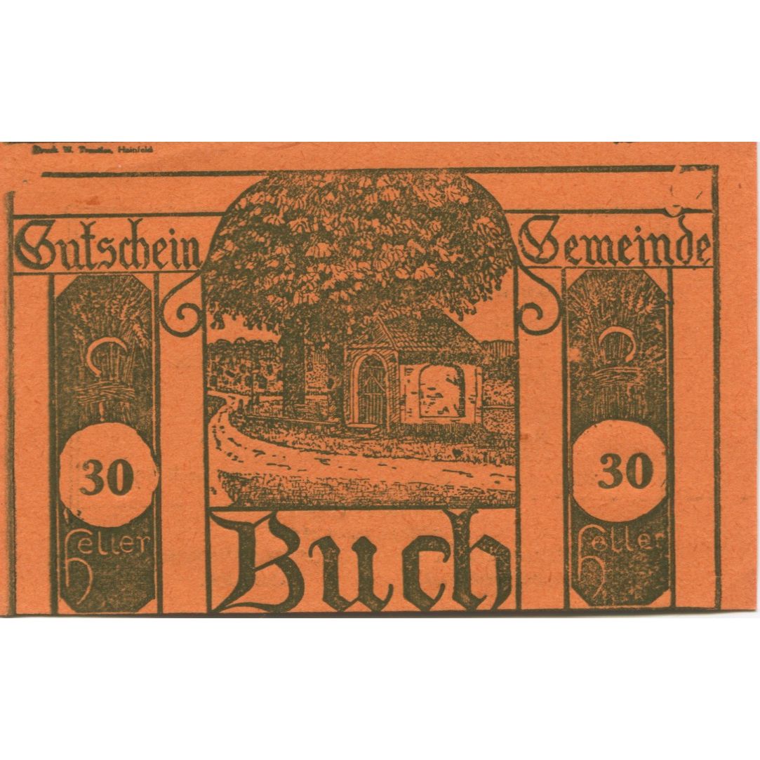 Nota, Áustria, Buch, 30 Heller, rue, 1920, 1920-10-31, UNC(63), Mehl:FS 113a