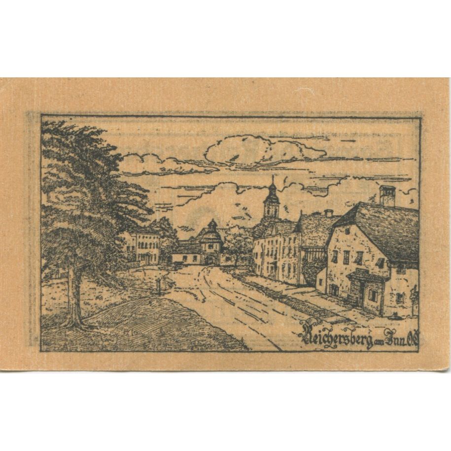 Geldschein, Österreich, Reichersberg, 10 Heller, rue, 1920 UNZ- Mehl:FS 828IIa