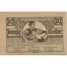 Banknote, Austria, Selztal, 20 Heller, personnage, 1920, UNC(63), Mehl:FS 991a