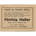 Banconote, Austria, Rustorf, 50 Heller, Blason 1920-12-31, SPL Mehl:FS 856a