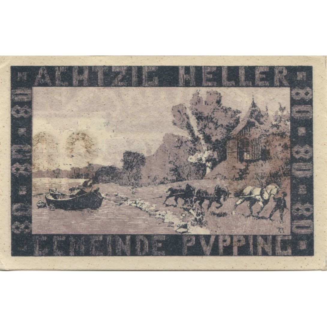 Banknote, Austria, Pupping, 80 Heller, lac, 1920, UNC(63), Mehl:FS 792IIe