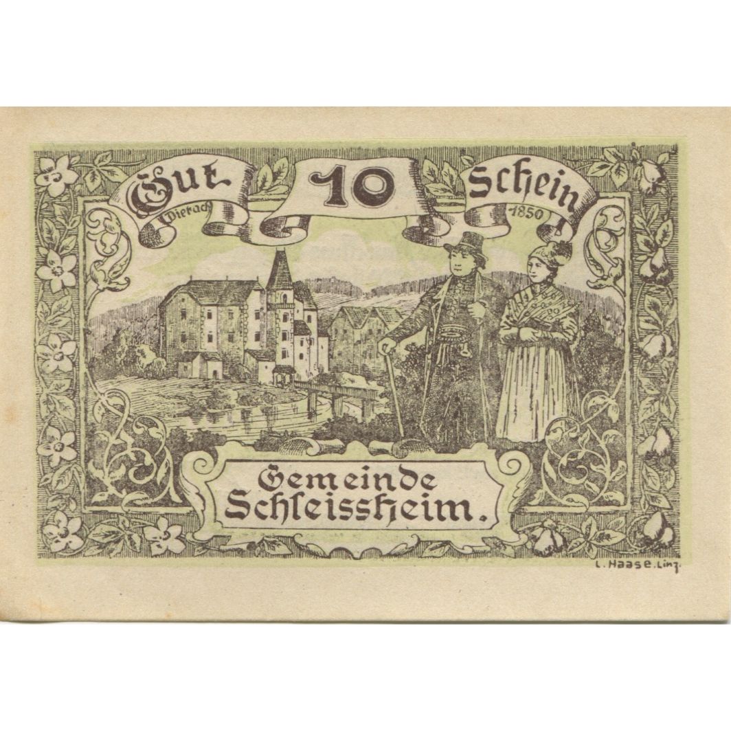 Banknote, Austria, Schleissheim, 10 Heller, 1920, 1920-06-30 UNC(63) Mehl:FS 961