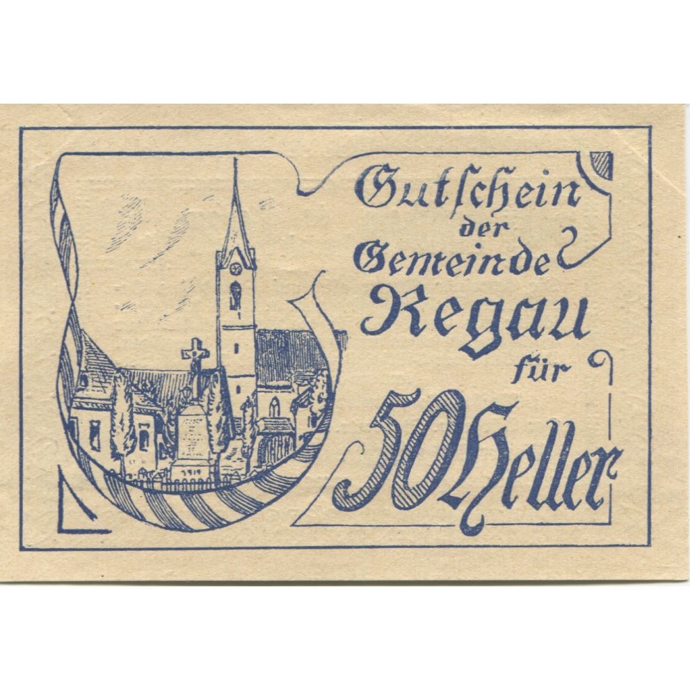 Banknote, Austria, Regau, 50 Heller, Eglise, UNC(63), Mehl:FS 825