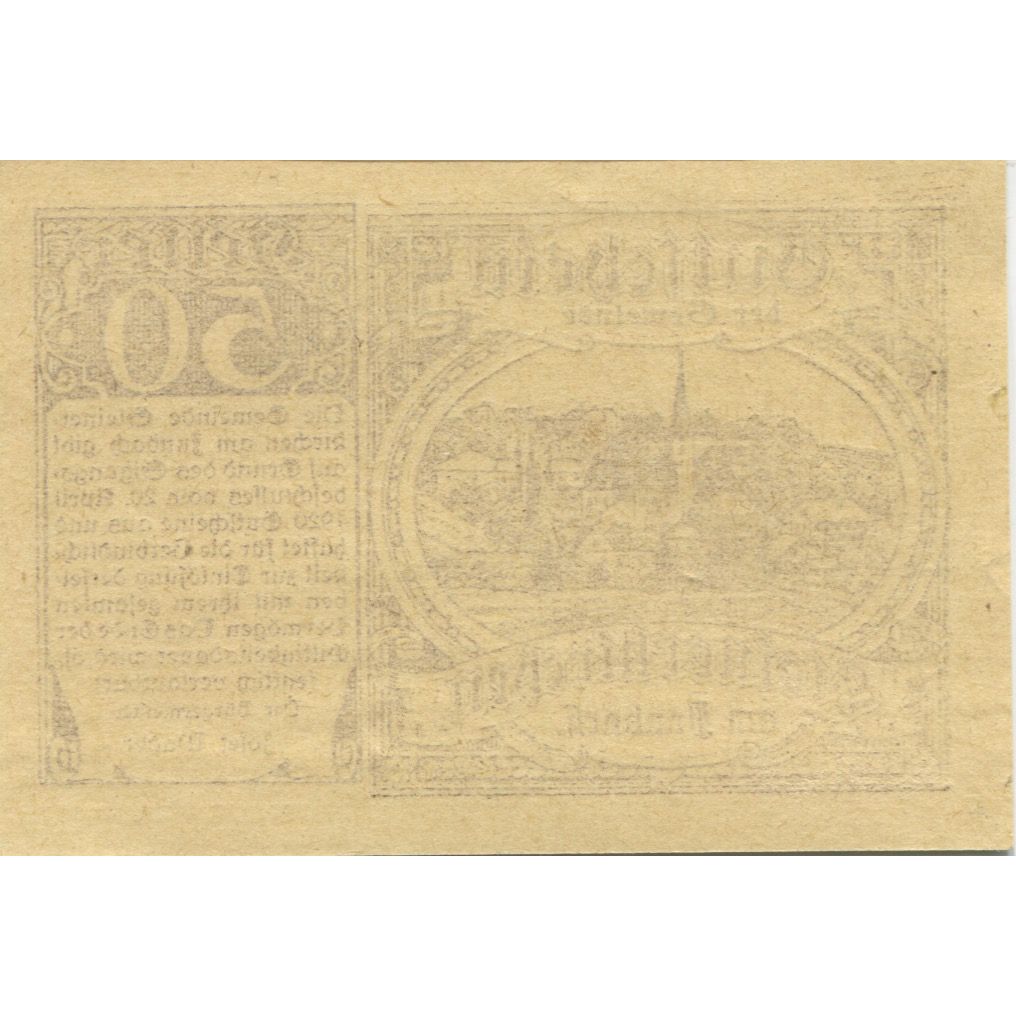 Billet, Autriche, Steinerkirchen, 50 Heller, village, 1920, SPL, Mehl:FS 1028a