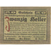 Banknote, Austria, Mauthausen, 20 Heller, rue, 1920 UNC(63) Mehl:FS 334Ib