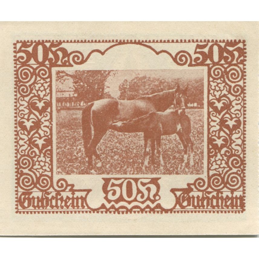 Geldschein, Österreich, Marienkirchen, 50 Heller Blason, 1920, UNZ-, Mehl:FS 910