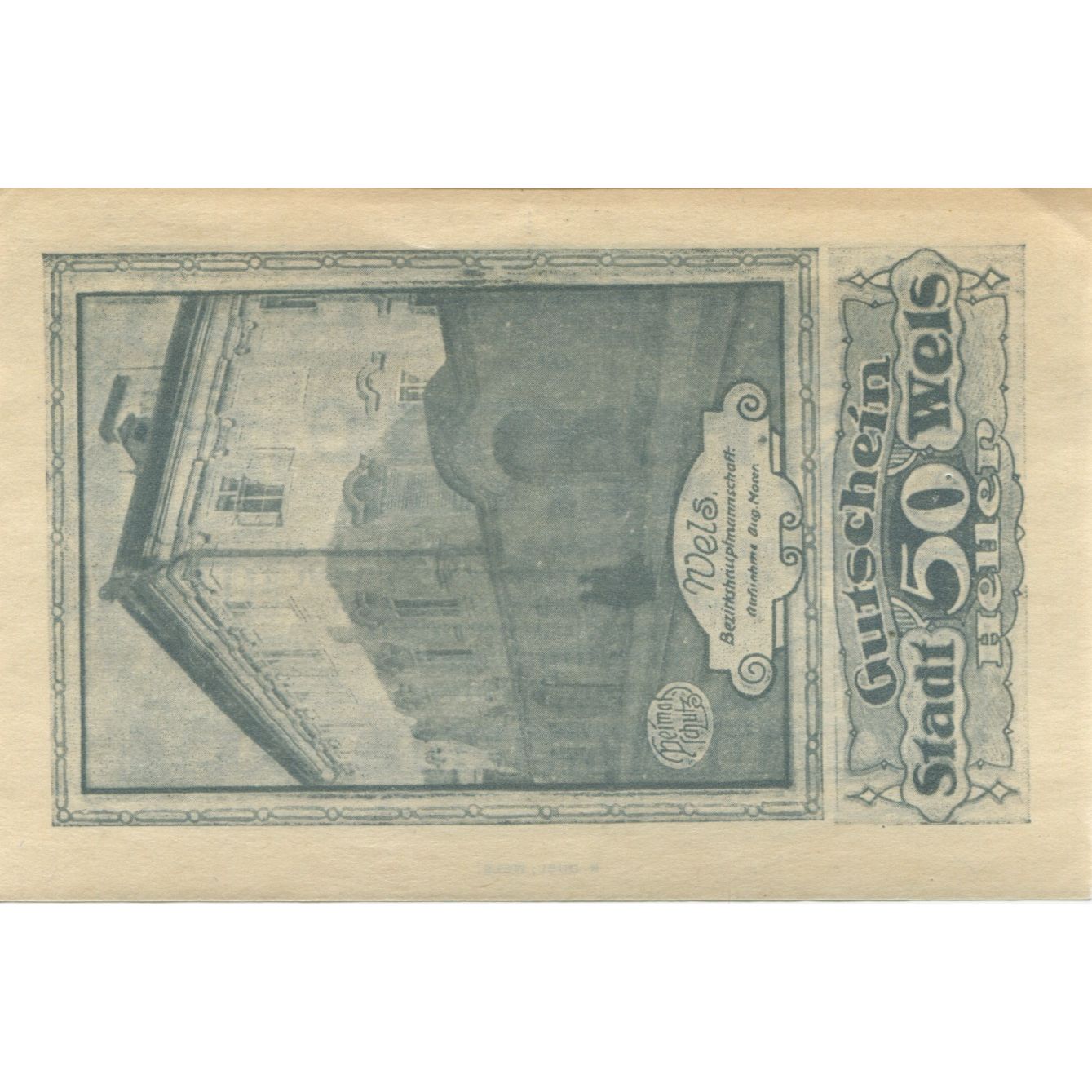 Banknote, Austria, Wels, 50 Heller, Maison, 1920, UNC(63), Mehl:1167II.1