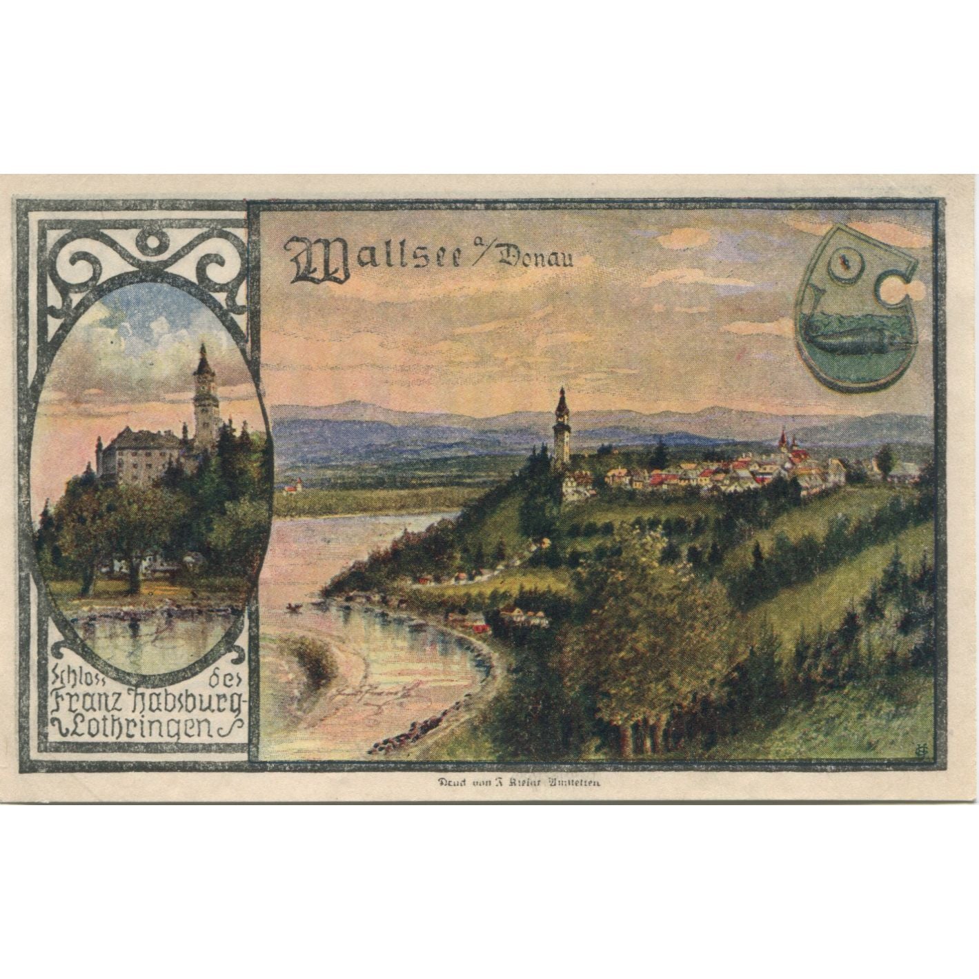 Banknote, Austria, Wallsee, 180 Heller, paysage, 1920 UNC(63) Mehl:FS 1137II
