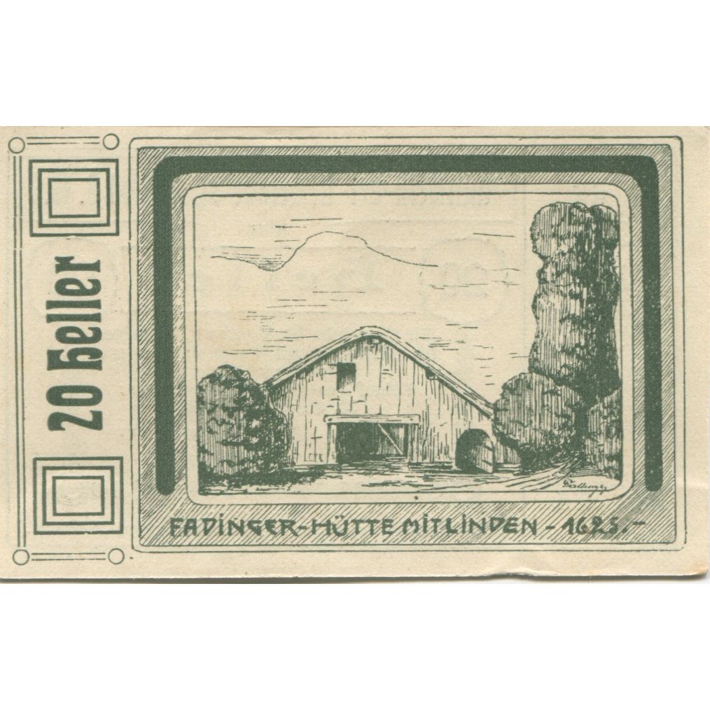 Banconote, Austria, St Agatha, 20 Heller, ferme 1920-09-30, SPL Mehl:FS 877Ic