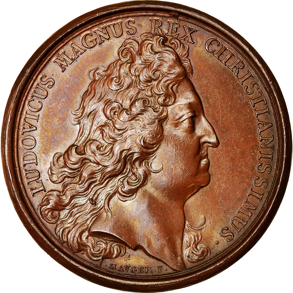 France, Medal, Louis XIV, La France toujours Victorieuse, 1697, Copper, Mauger