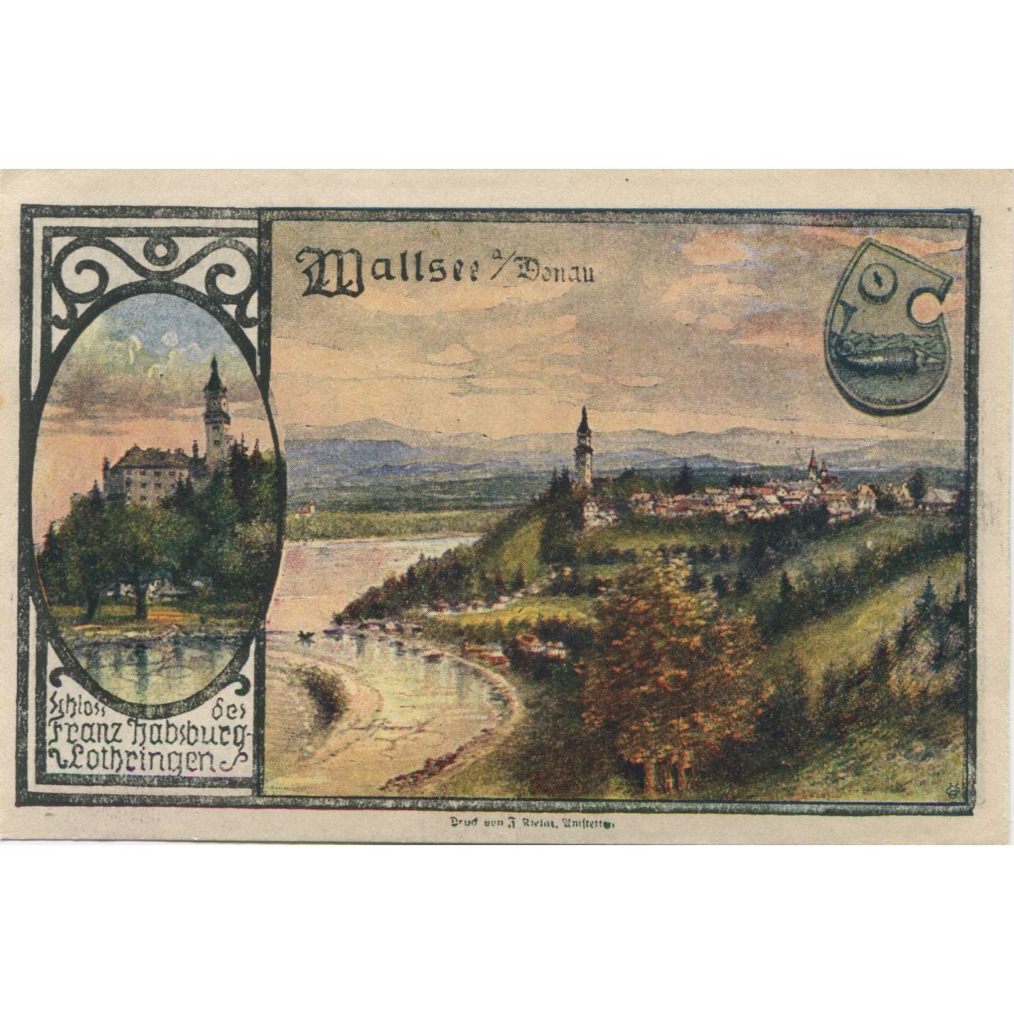 Banknote, Austria, Wallsee, 180 Heller, château, 1920 UNC(63) Mehl:FS 1137II