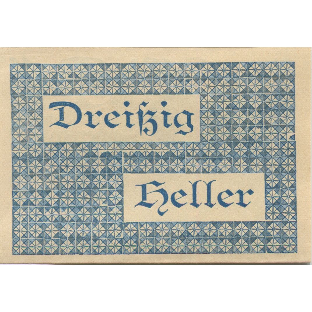 Banknote, Austria, Vorderstoder, 30 Heller, Eglise, 1920, UNC(63), Mehl:FS 1120
