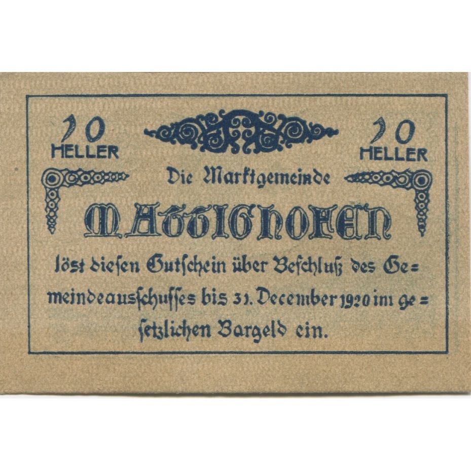 Geldschein, Österreich, Mattighofen, 20 Heller, village, 1920 UNZ- Mehl:FS 594a