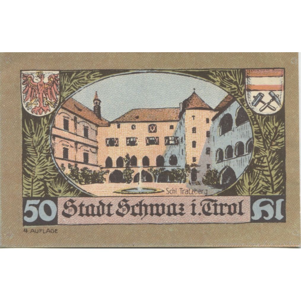 Banconote, Austria, Schwaz, 50 Heller, place 1920-12-31, SPL Mehl:FS 983c
