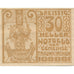 Banknote, Austria, Traunkirchen, 30 Heller, personnage 1920 UNC(63) Mehl:FS 1081
