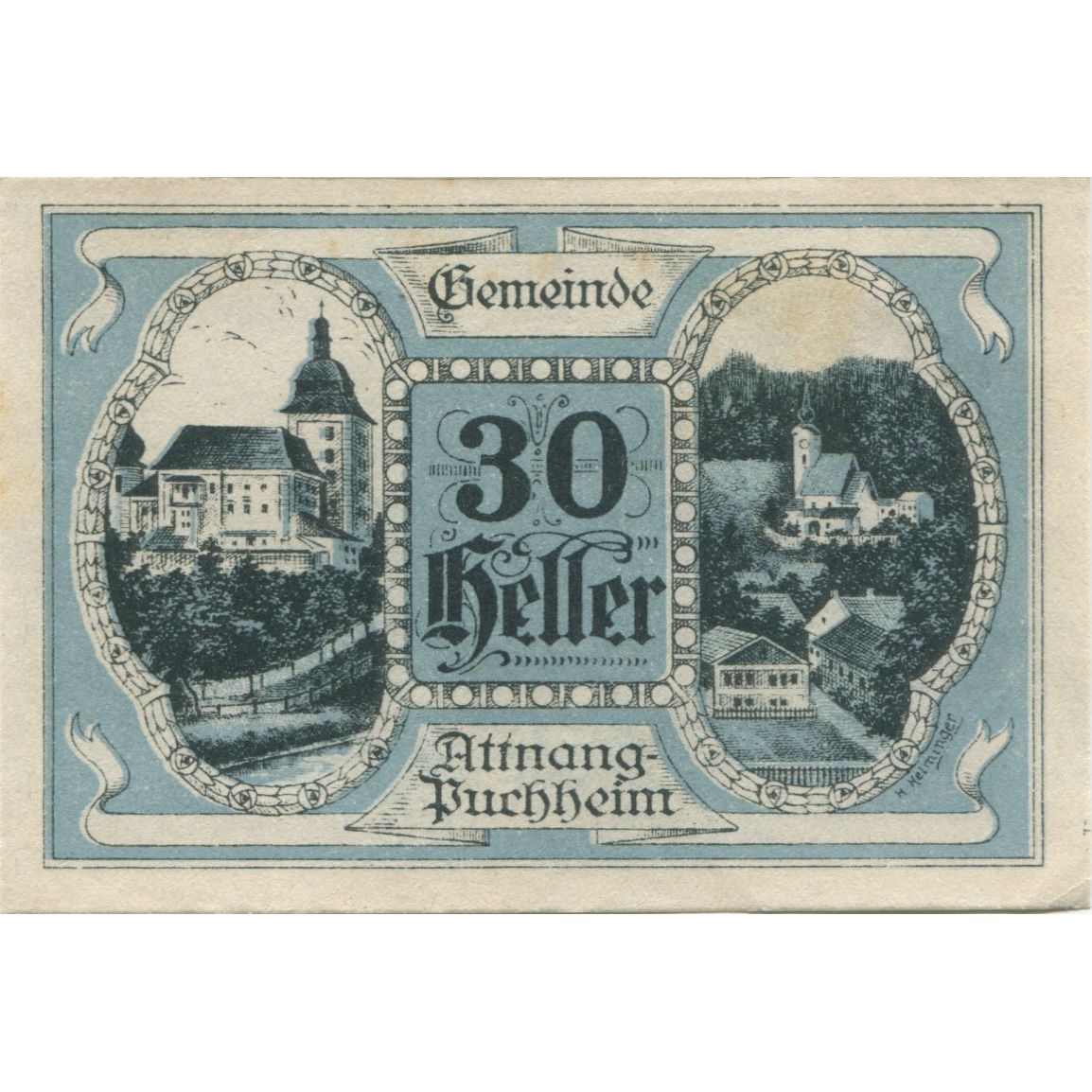 Billete, Austria, Puchheim, 30 Heller, village 1920-12-31, SC Mehl:FS 61II