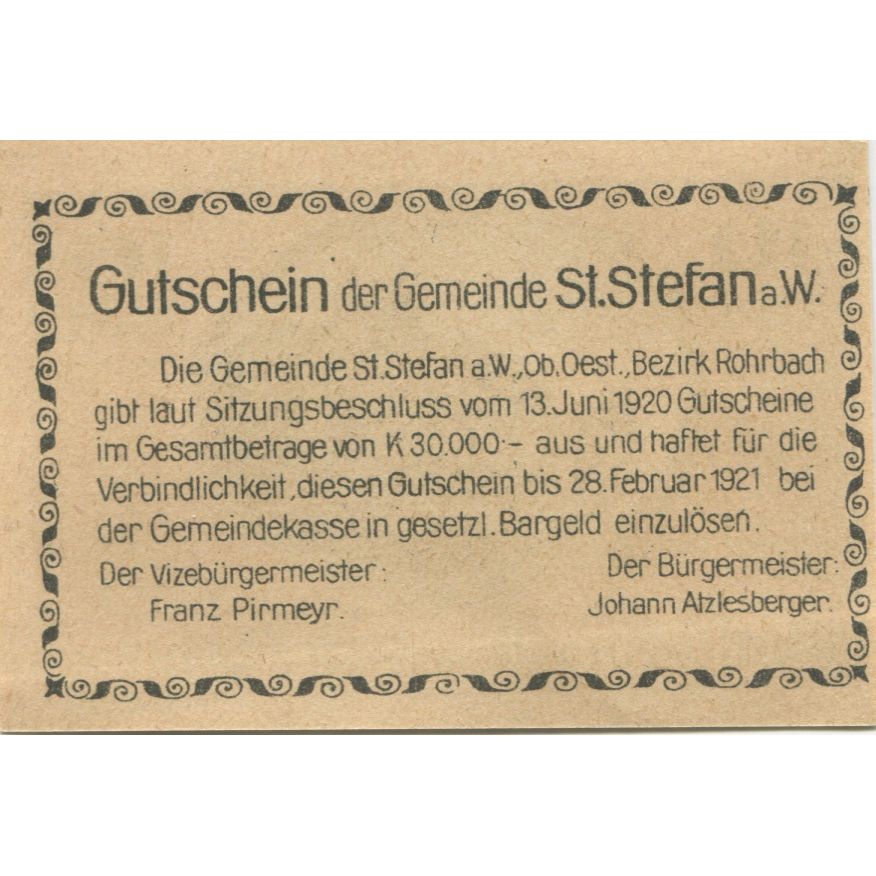 Billete, Austria, St Stefan, 10 Heller, rocher 1921-02-28, SC, Mehl:FS 937a