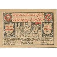 Banknote, Austria, LOICH, 50 Heller, personnage, 1920 UNC(63) Mehl:FS 562