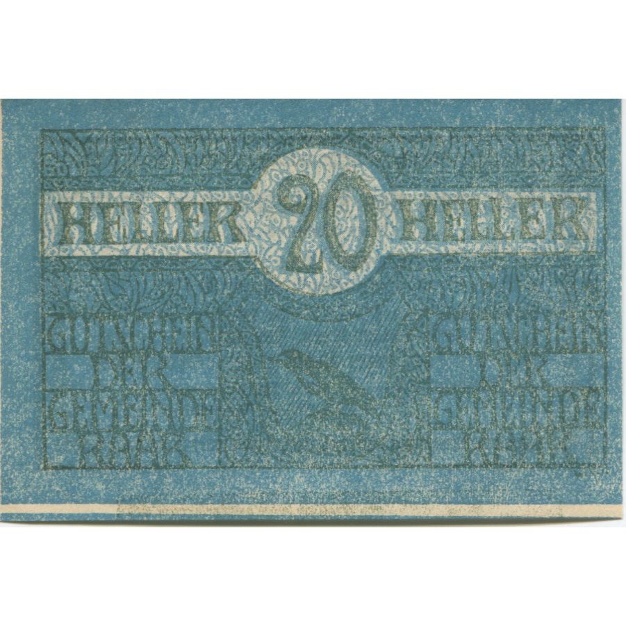 Billete, Austria, Raab, 20 Heller, valeur faciale, 1920, SC, Mehl:FS 805I2