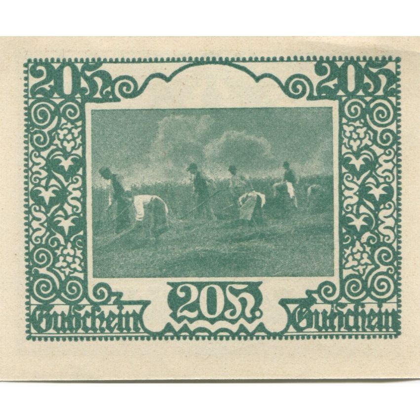 Billete, Austria, Schärding, 20 Heller, Blason, 1920, SC, Mehl:FS 910
