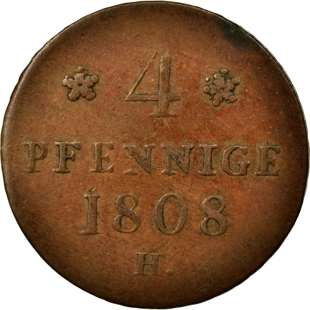 Coin, German States, SAXONY-ALBERTINE, Friedrich August I, 4 Pfennig, 1808