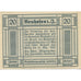 Billet, Autriche, Neuhofen, 20 Heller, route 1920-12-31, SPL Mehl:FS 652IIa