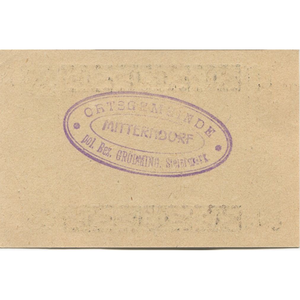 Billete, Austria, Mitterndorf, 30 Heller, Eglise 1920-12-31, SC Mehl:FS 621IIa1