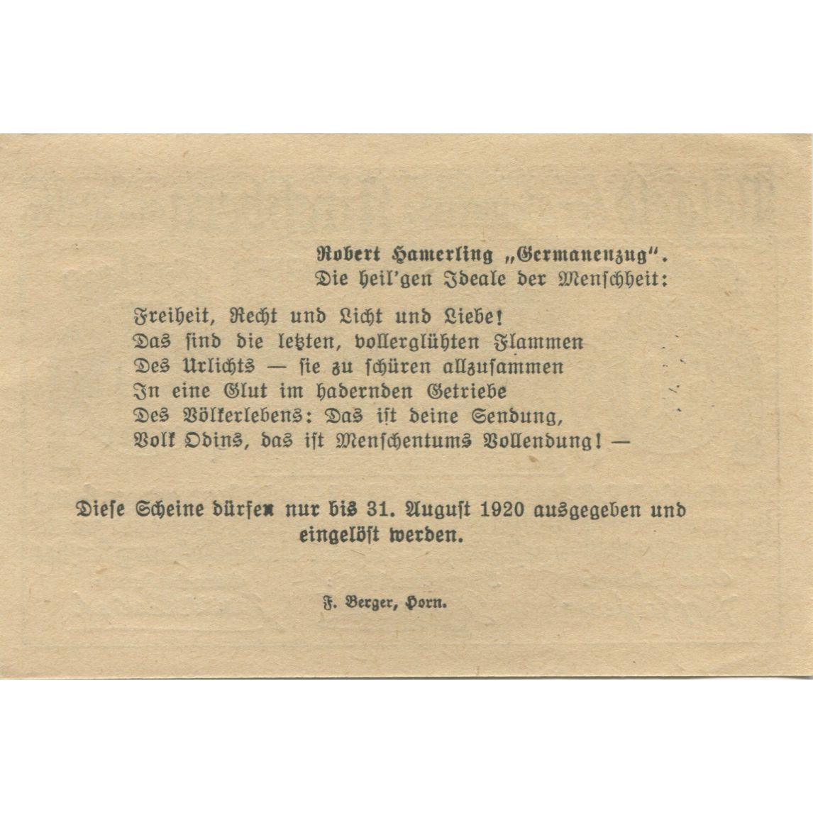 Billete, Austria, Kirchberg, 50 Heller, manoir 1920-12-31, SC, Mehl:FS 440a