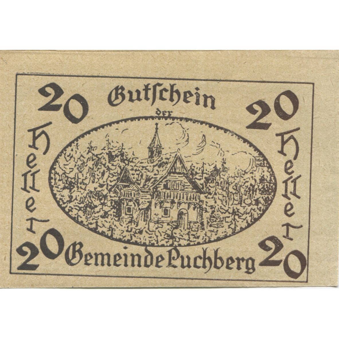 Banknot, Austria, Puchberg, 20 Heller, Eglise 1920-12-31, UNC(63) Mehl:FS 793II