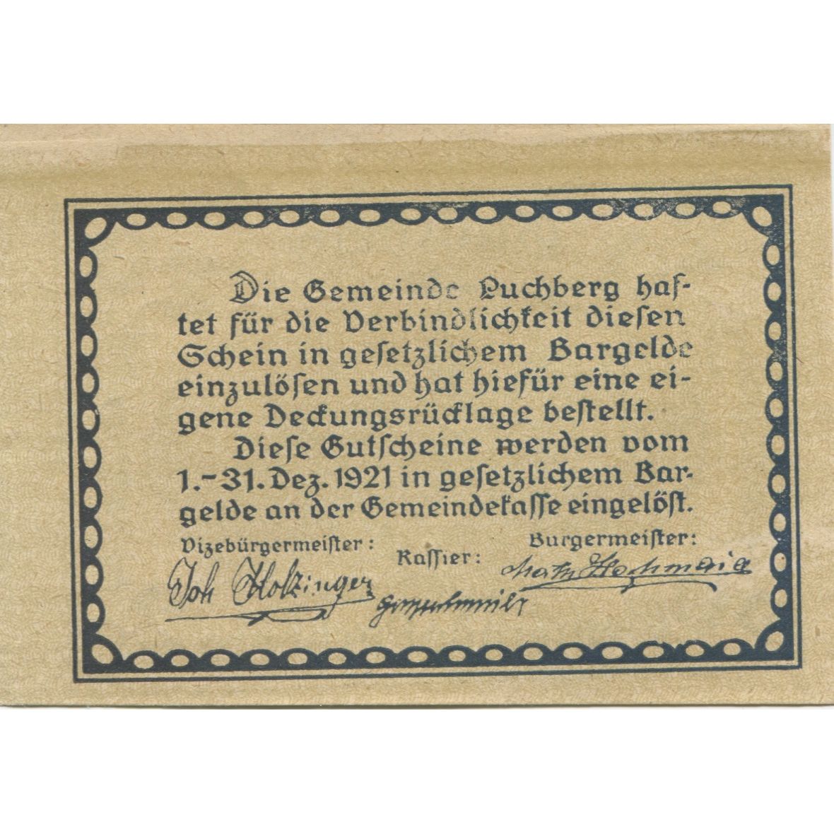 Banknot, Austria, Puchberg, 20 Heller, Eglise 1920-12-31, UNC(63) Mehl:FS 793II