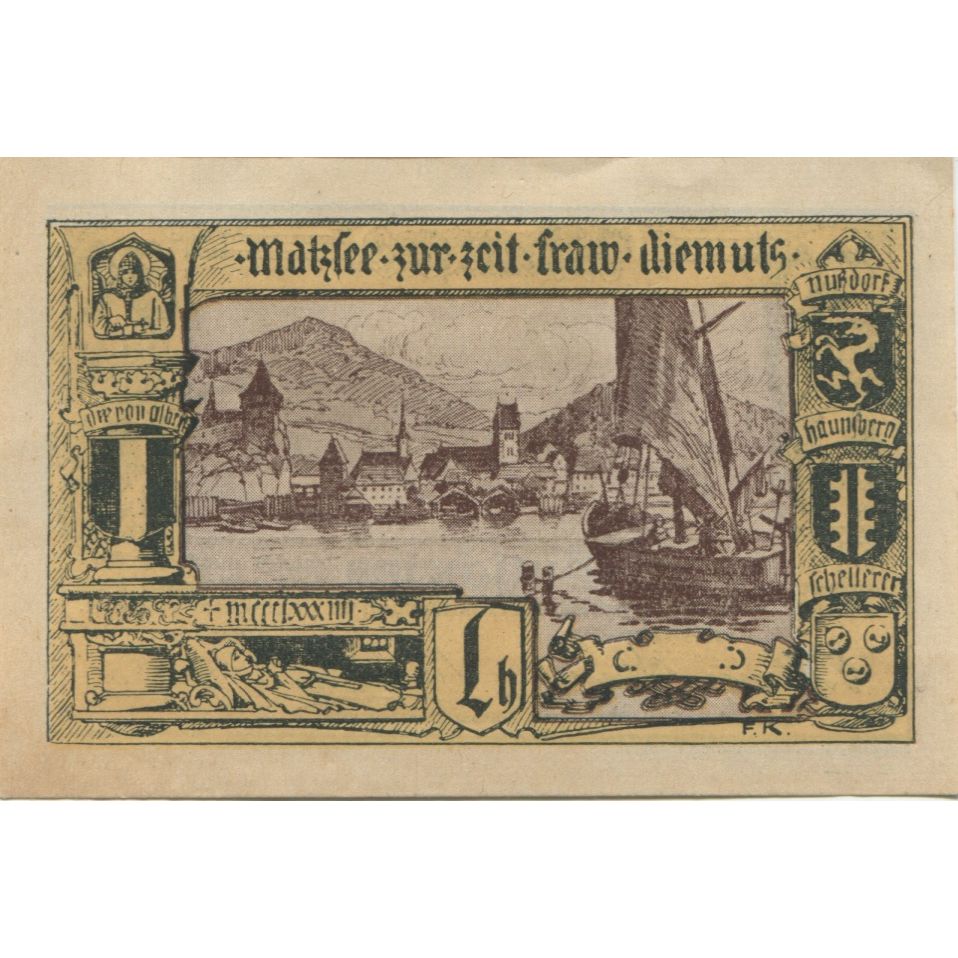 Billet, Autriche, Mattsee, 50 Heller, paysage, 1920, SPL, Mehl:FS 596a