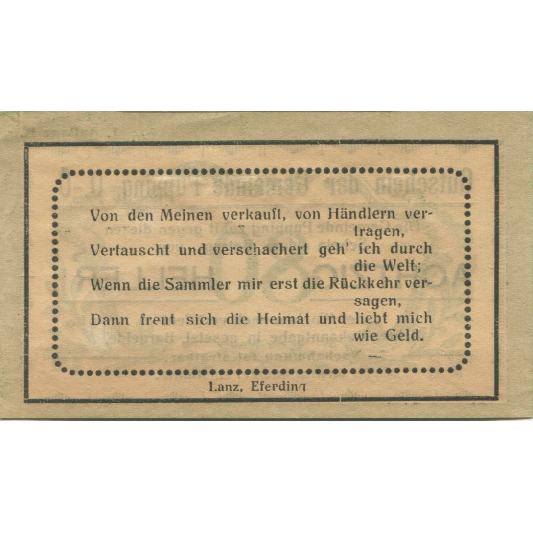 Billet, Autriche, Pupping, 80 Heller, valeur faciale, 1920, SUP, Mehl:FS 792